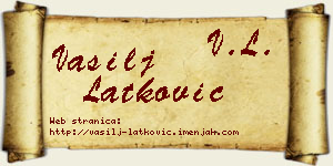 Vasilj Latković vizit kartica